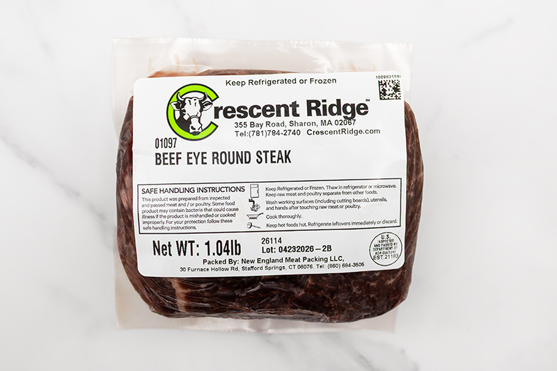 Beef Eye Round Steak (Frozen) approx .8lbs.