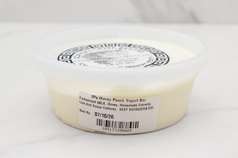 Sophia's 0% Fat Honey Peach Greek Yogurt - 8 oz.
