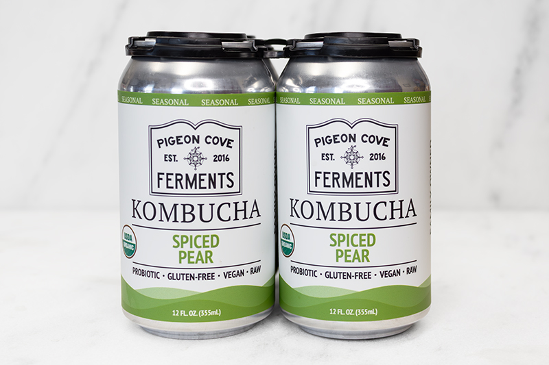 Pigeon Cove Spiced Pear Kombucha - 4 pack
