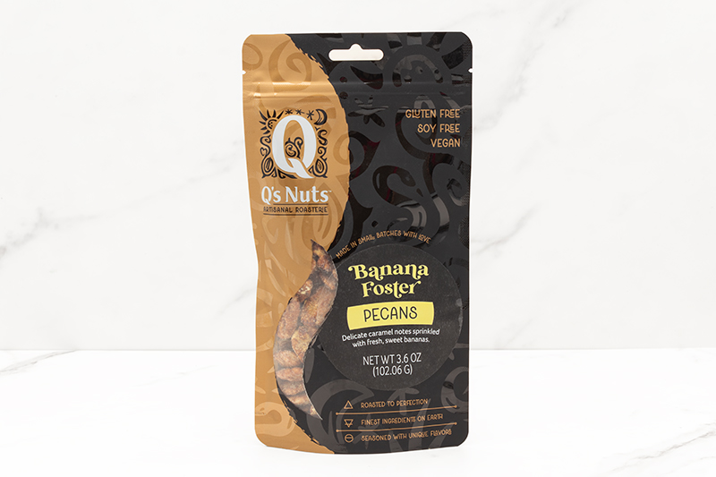 Q's Nuts Banana Foster Pecans - 4 oz.