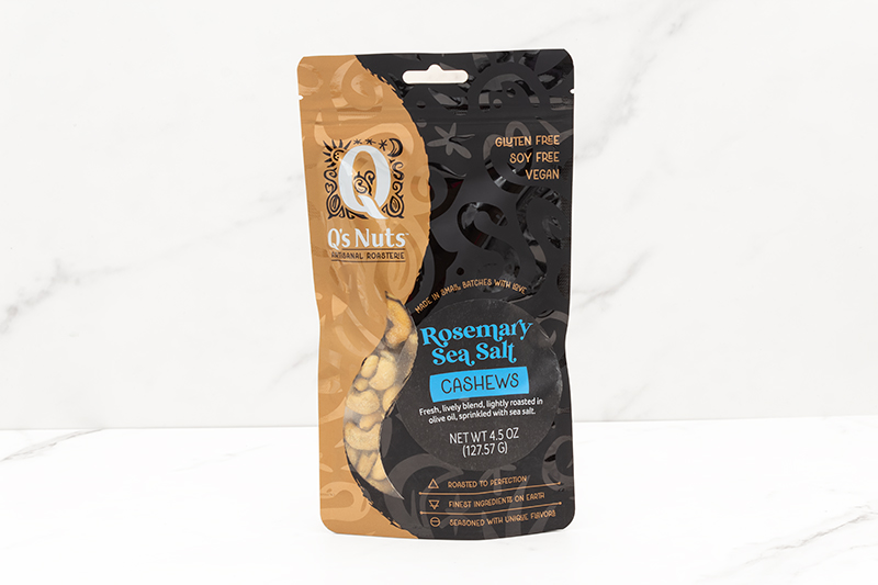 Q's Nuts Rosemary Sea Salted Cashews - 5 oz.