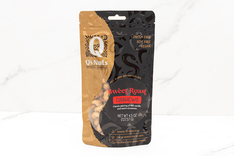 Q's Nuts Sweet Roasted Cashews - 5 oz.