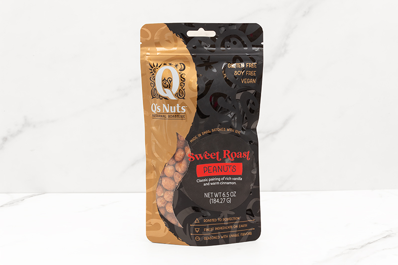 Q's Nuts Sweet Roasted Peanuts - 7 oz.