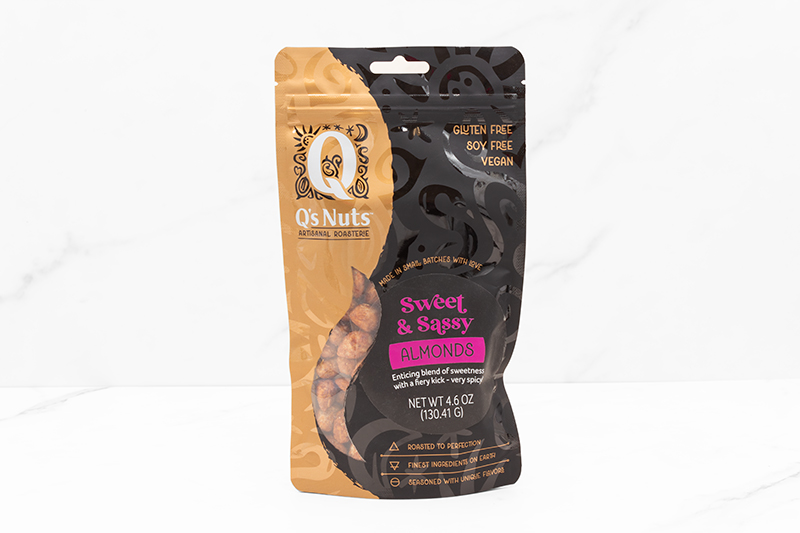Q's Nuts Sweet and Sassy Hot Almonds - 5 oz.