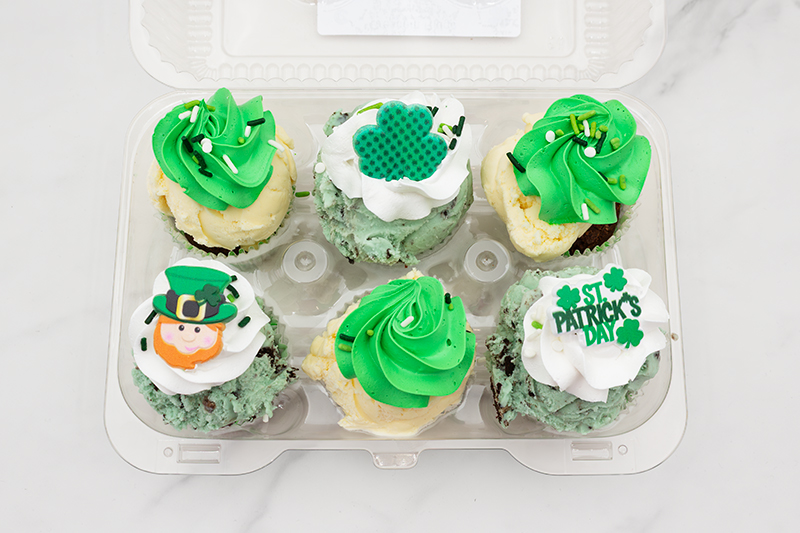 St. Patrick's Day Ice Cream Cupcakes 6 pk.