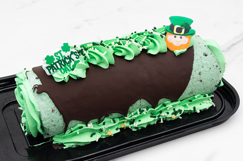 St. Patrick's Day Mint Cookies n Cream Ice Cream Roll