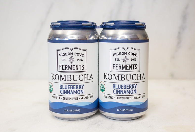 Pigeon Cove Blueberry Cinnamon Kombucha - 4 pack