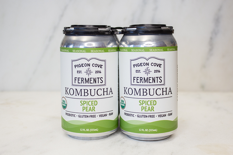 Pigeon Cove Spiced Pear Kombucha - 4 pack